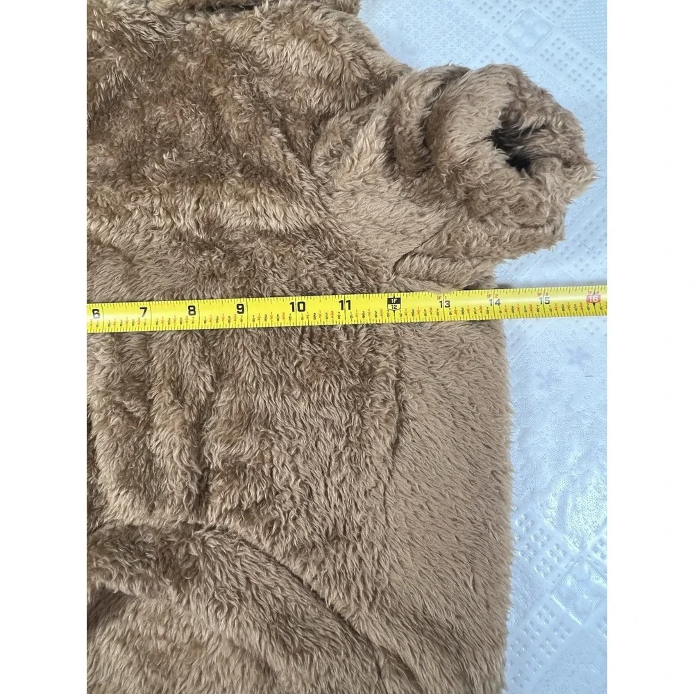 Cozy Brown Dog  Sweater Warm Size L With Hat
